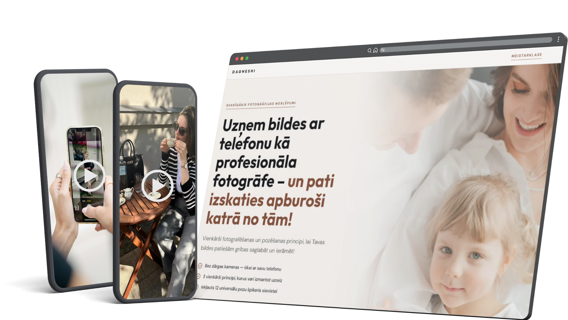 Meistarklase datorā un telefonā